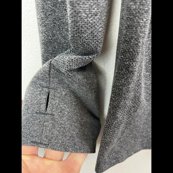 Zyia Active Performance Seamless Athletic Shirt Vented Long Sleeve Gray Womens M - Picture 4 of 8